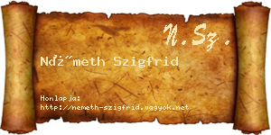 Németh Szigfrid névjegykártya